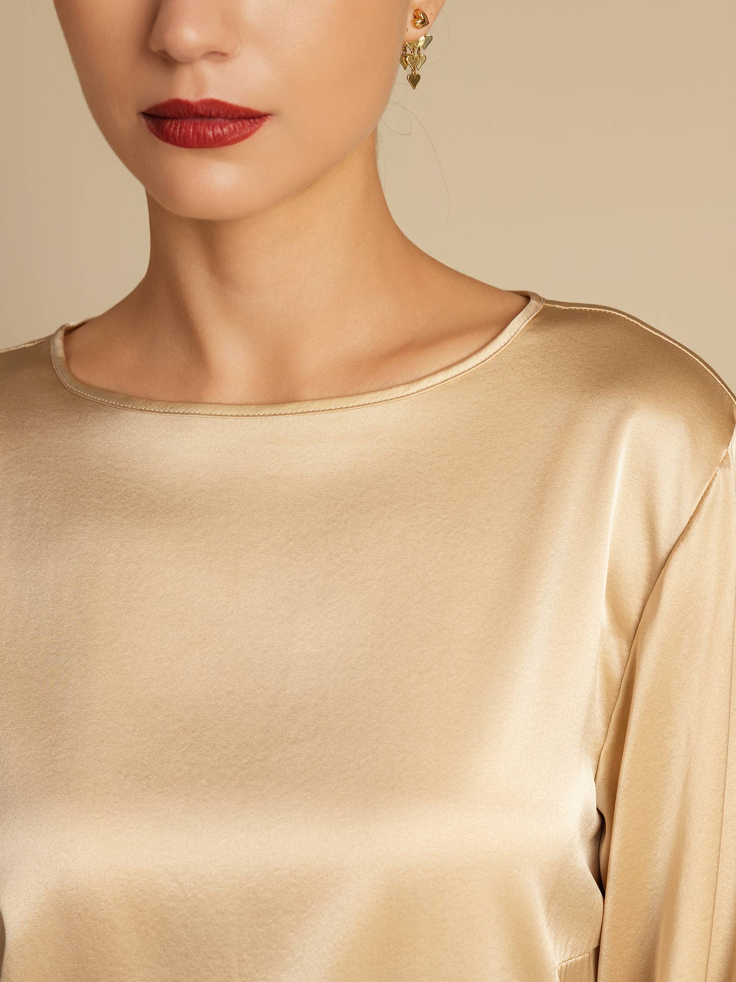 19Momme Seide Relaxed Langarm Bluse - Image 21