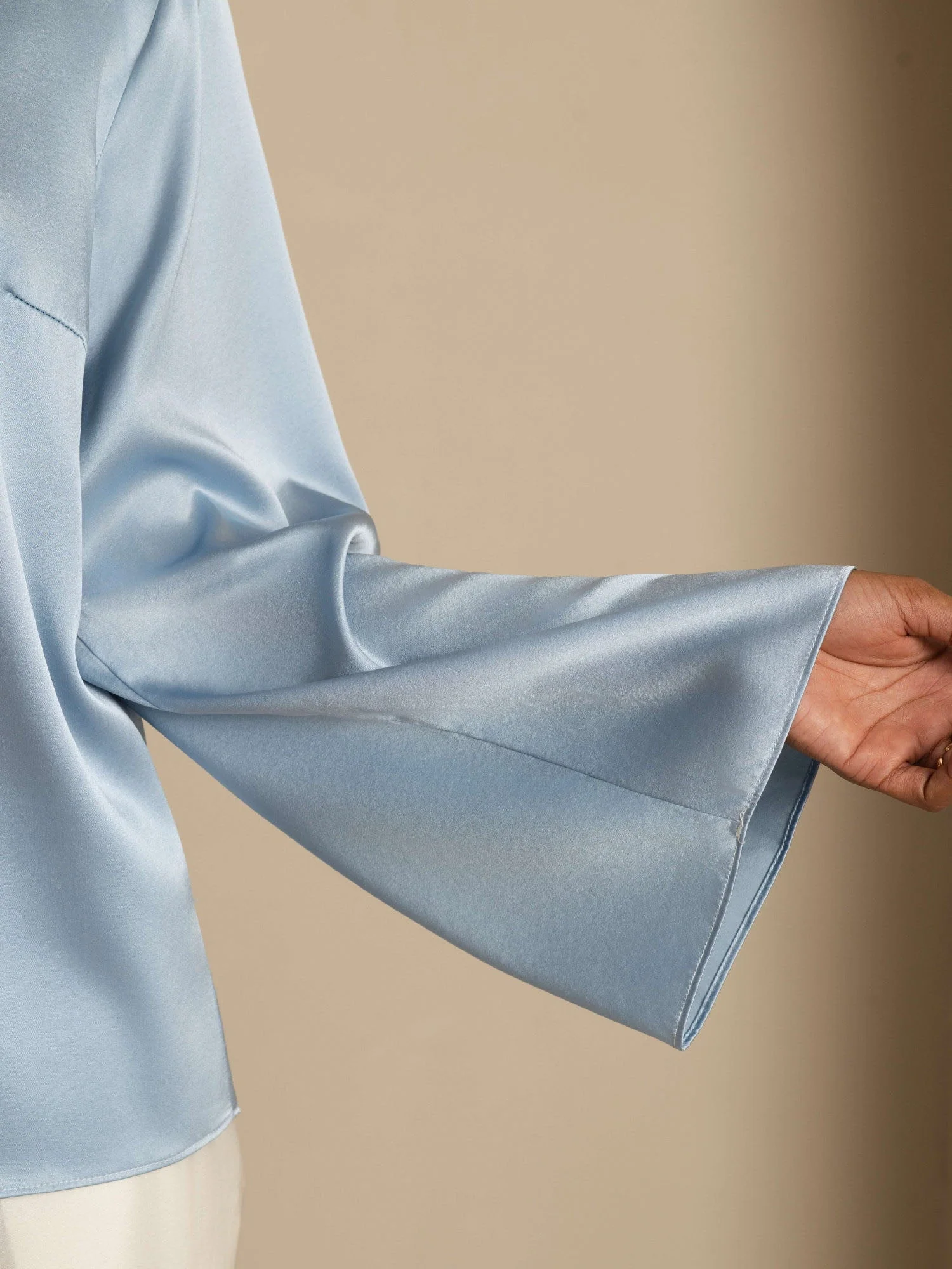 19Momme Seide Relaxed Langarm Bluse - Image 45