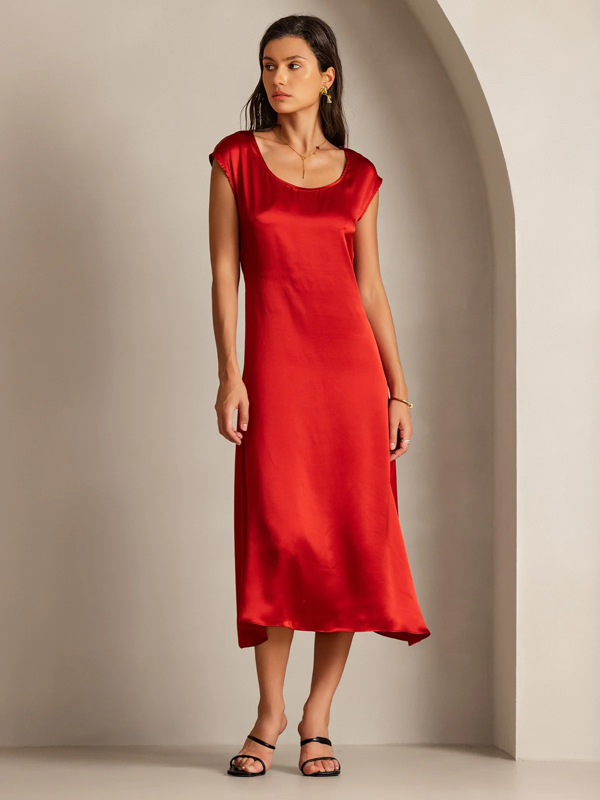 19Momme Seiden Lässiges Ärmelloses Kleid - Image 32