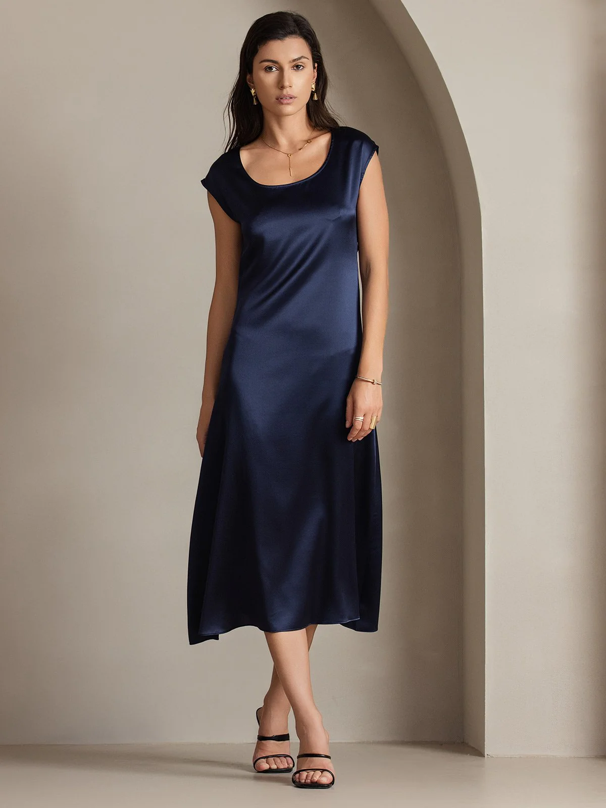 19Momme Seiden Lässiges Ärmelloses Kleid - Image 44