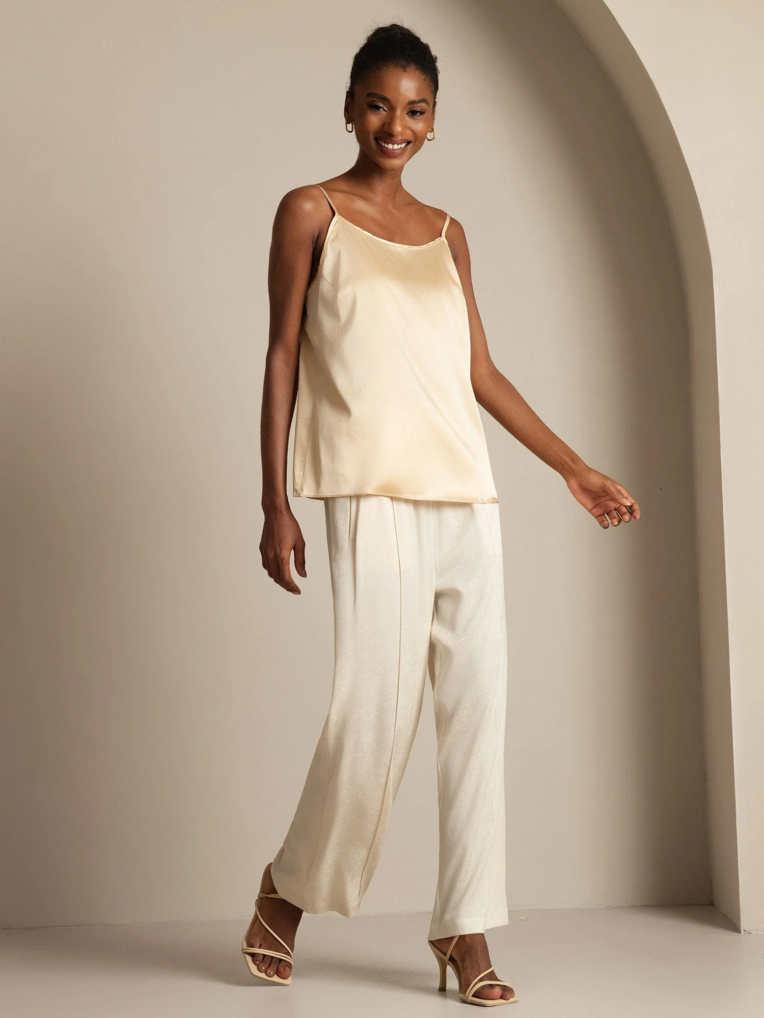 19Momme Seide Spaghettiträger Locker Camisole-Top - Image 25