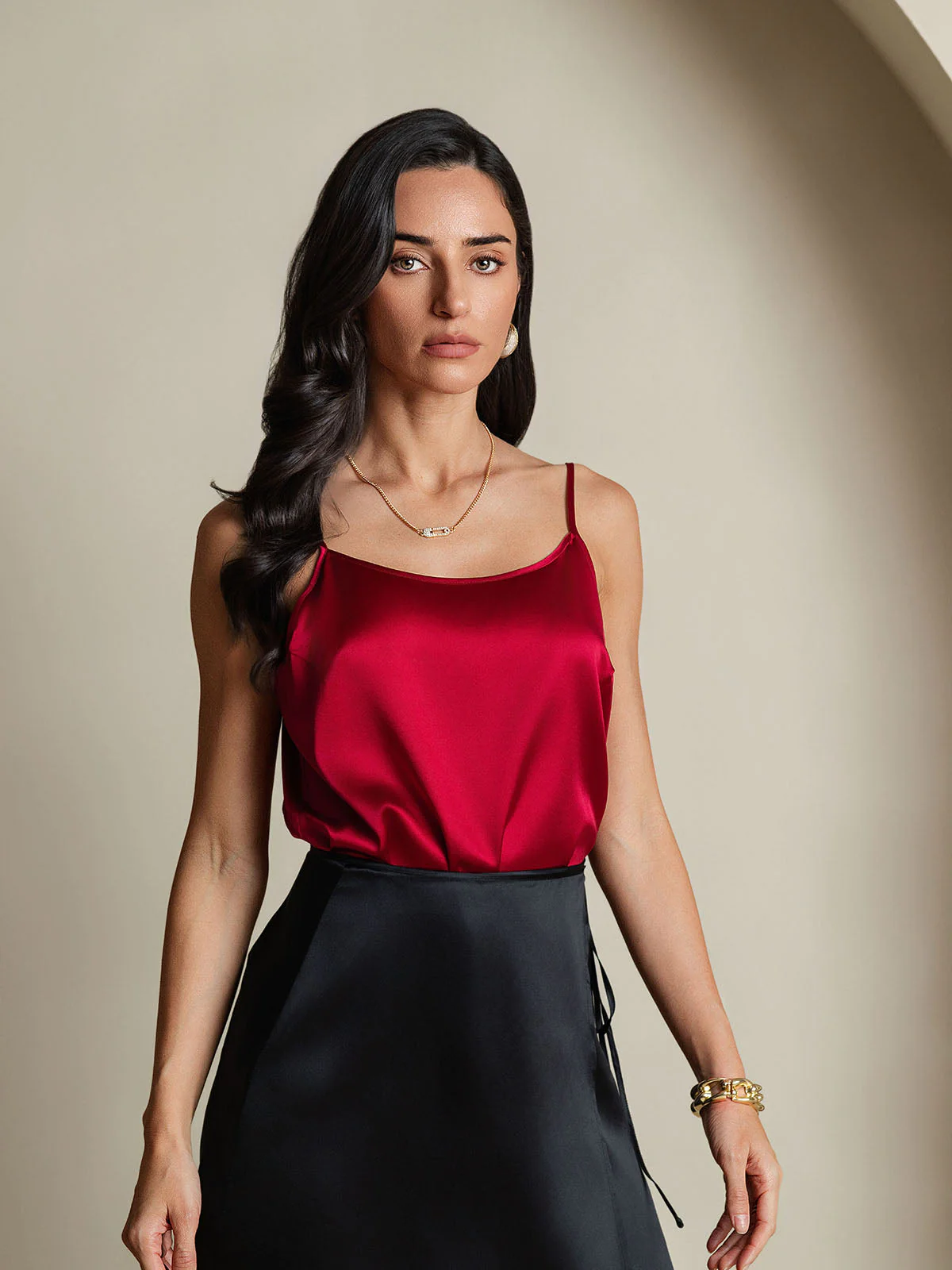 19Momme Seide Spaghettiträger Locker Camisole-Top - Image 57