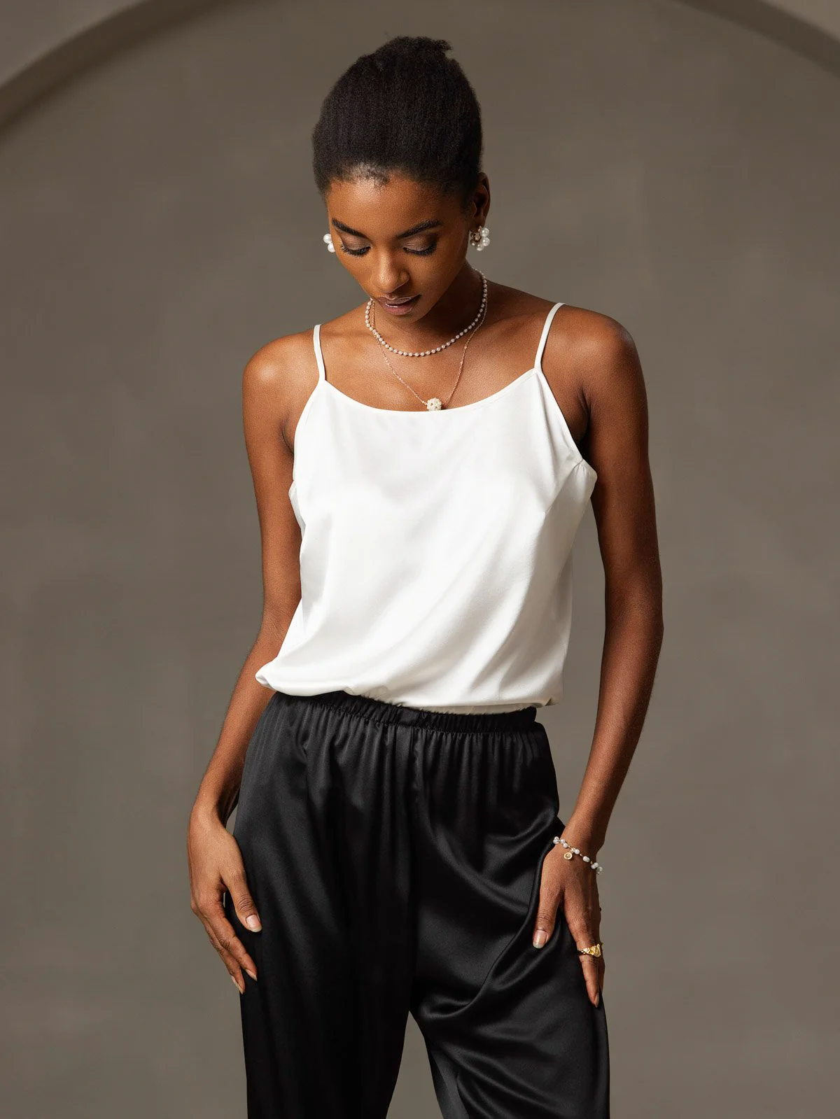 19Momme Seiden Spaghettiträgern Camisole-Top - Image 22