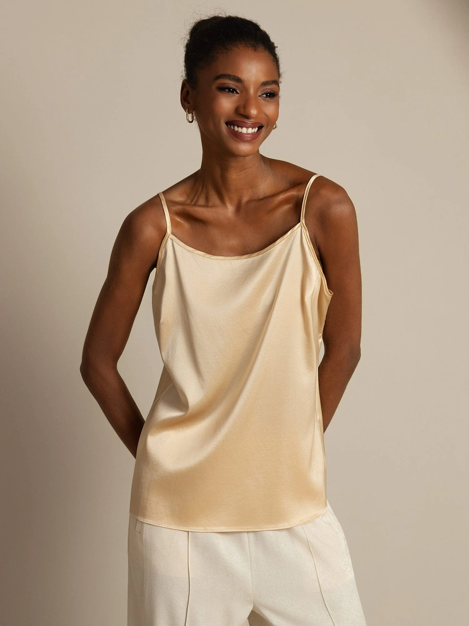 19Momme Seiden Spaghettiträgern Camisole-Top - Image 38