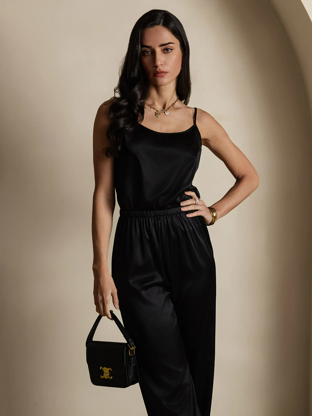 19Momme Seiden Spaghettiträgern Camisole-Top - Image 9