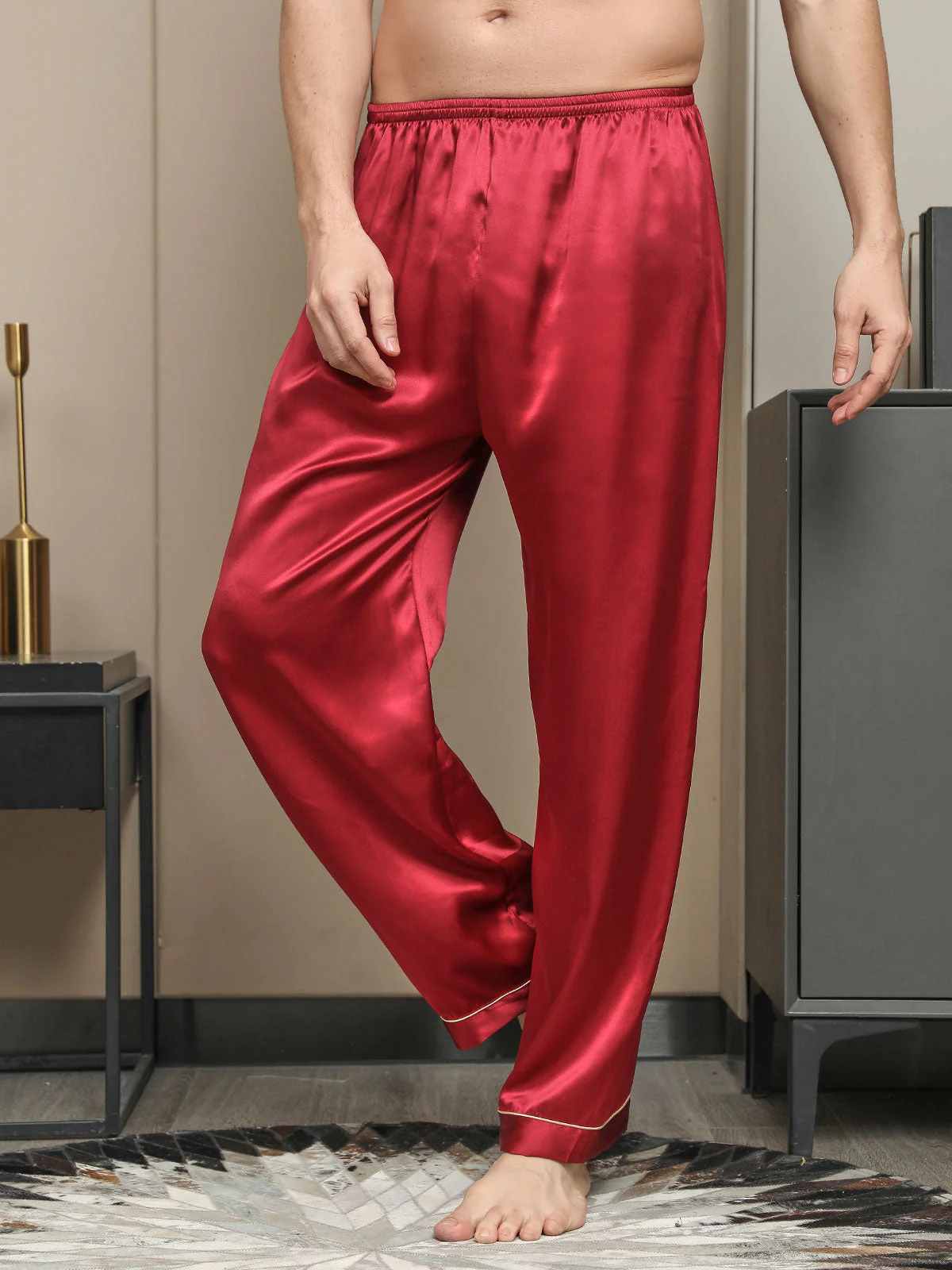 Pure Seide Casual Schlafhosen - Image 14