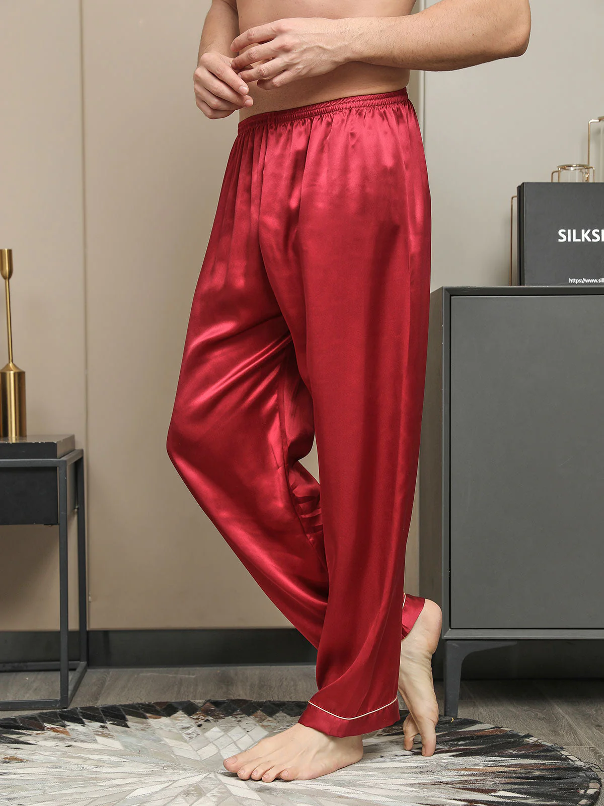 Pure Seide Casual Schlafhosen - Image 16