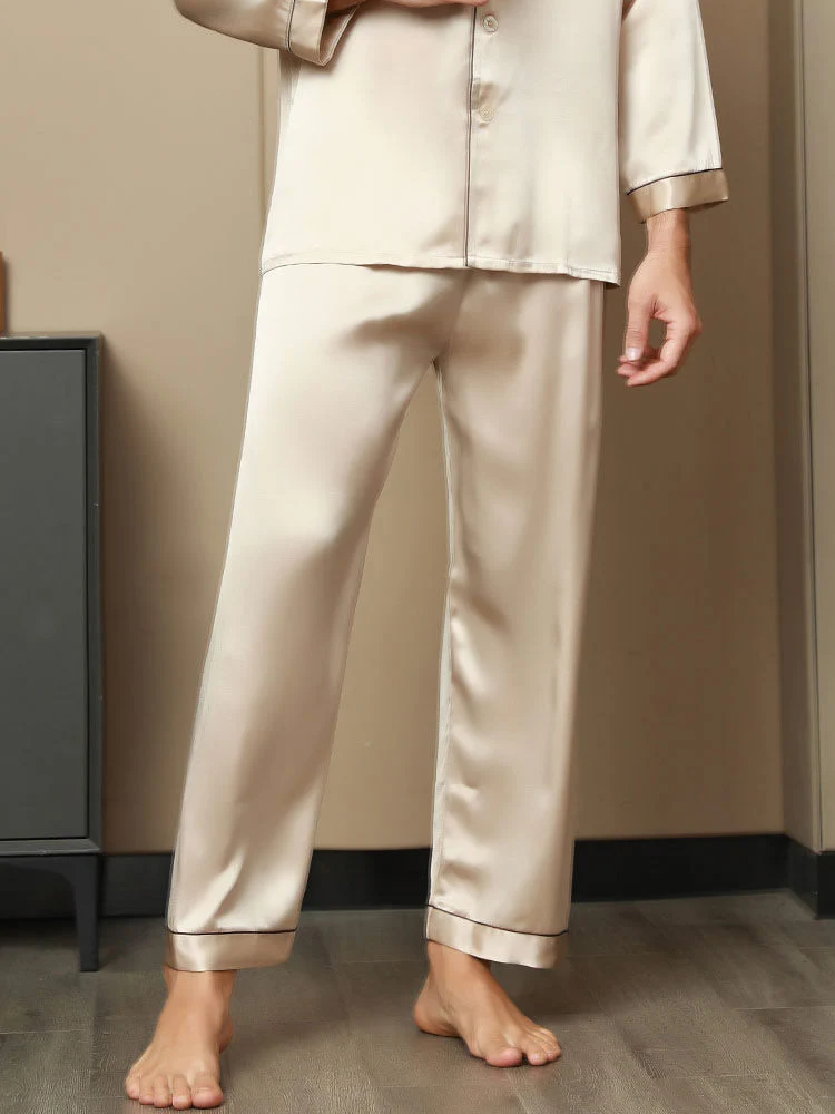 Pure Seide Casual Schlafhosen - Image 32