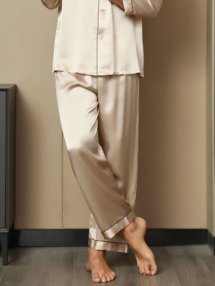 Pure Seide Casual Schlafhosen - Image 33