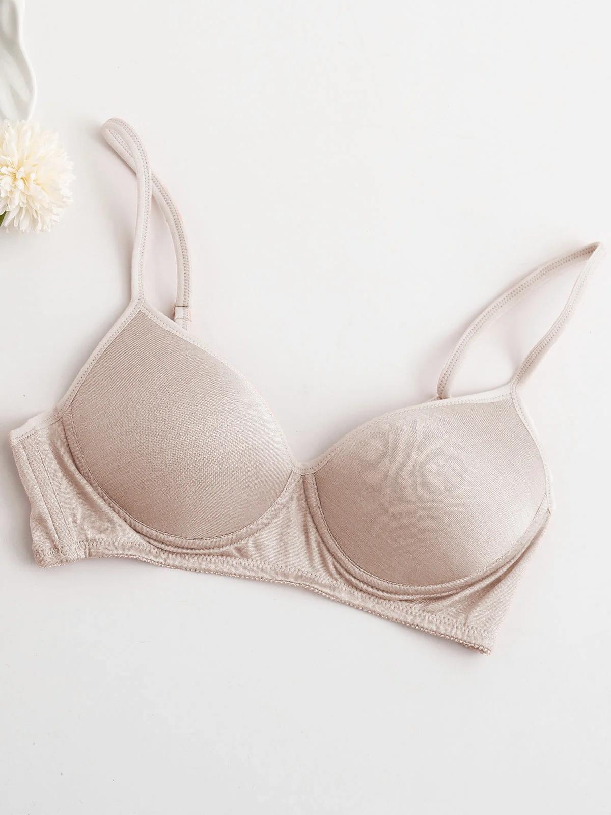 Sportlicher Kabelloser Seidenjersey-Komfort-Bralette - Image 42