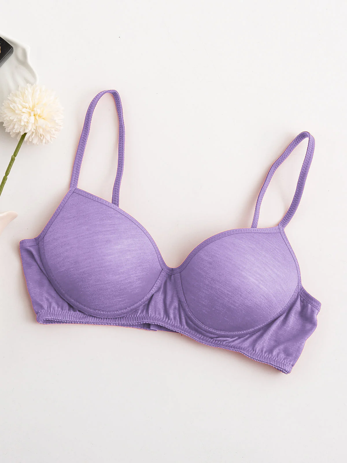 Sportlicher Kabelloser Seidenjersey-Komfort-Bralette - Image 47