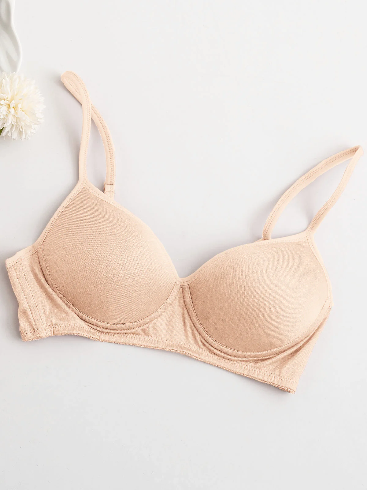 Sportlicher Kabelloser Seidenjersey-Komfort-Bralette - Image 52