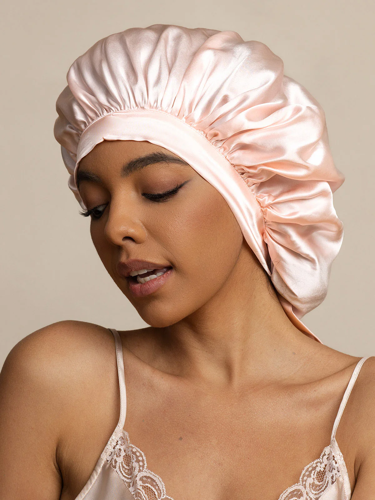 Maulbeerseide-Bonnet für Damen aus 100% Maulbeerseide mit Langen Bändern - Image 20