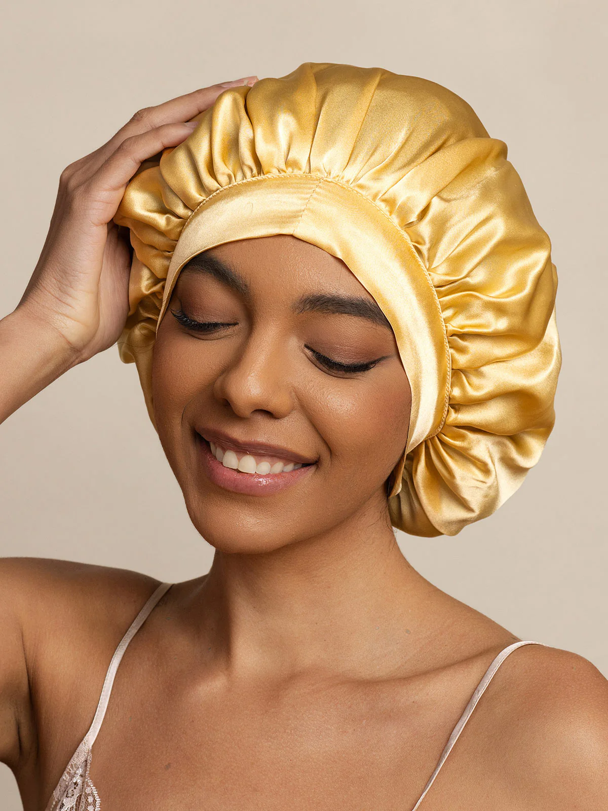 Maulbeerseide-Bonnet für Damen aus 100% Maulbeerseide mit Langen Bändern - Image 55