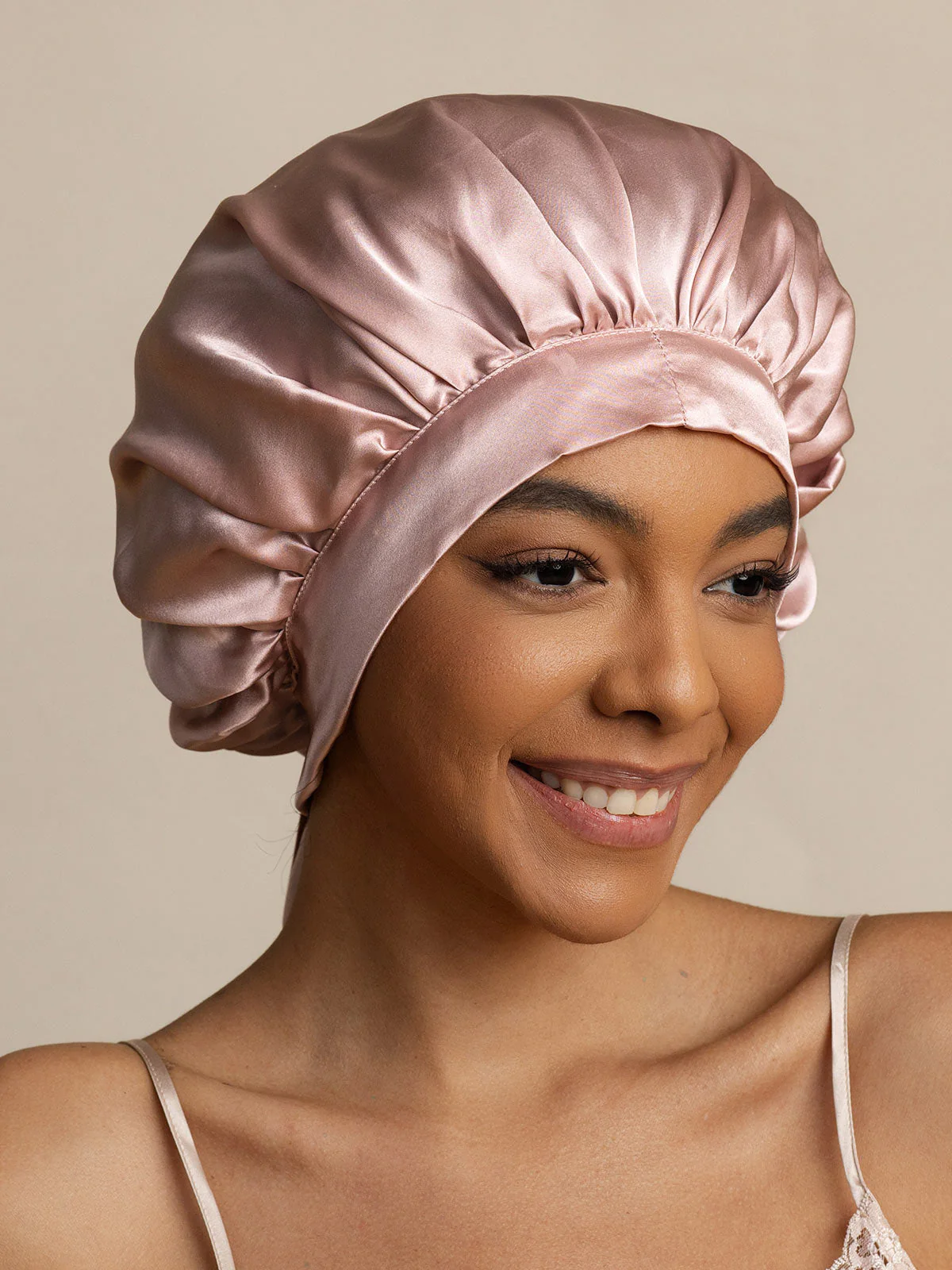 Maulbeerseide-Bonnet für Damen aus 100% Maulbeerseide mit Langen Bändern - Image 6